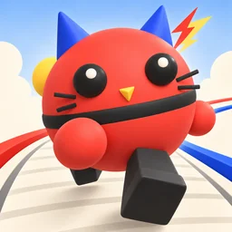 The CRIT Run app icon: CRIT the red cat running.
